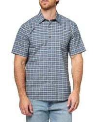 Eddie Bauer - Short Sleeve Pack It Seersucker 2.0 Indigo - Lyst
