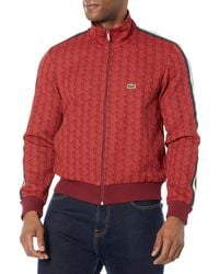 Lacoste - Vintage Fit Printed Full Zip Sweatshirt - Lyst