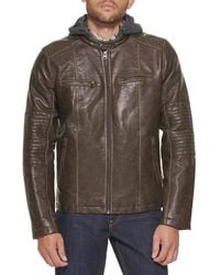 Levi's - Faux Leather Racer Jacket - Lyst