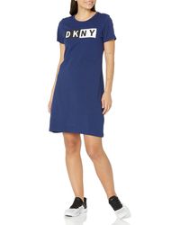 DKNY - Essential Logo T-shirt Dress - Lyst