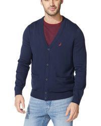 Nautica - Mens Navtech Knit Cardigan Sweater - Lyst