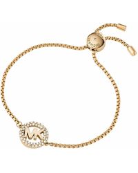 Michael Kors - Blush Rush Gold-tone Bead Bangle Bracelet - Lyst