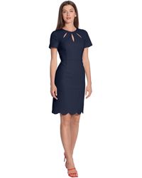 Maggy London - Keyhole Neck Scuba Crepe Sheath Dress - Lyst