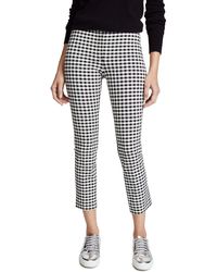 Classic Skinny Gingham Ankle Pants 