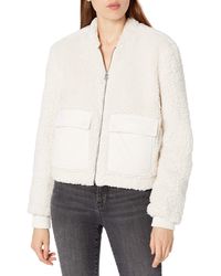 Lucky Brand - Womens Long Sleeve Zip Front Utility Teddy Coat Transitional Jacket - Lyst