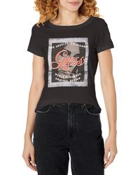 Guess - Short Sleeve Crew Neck Adv Tee - Lyst