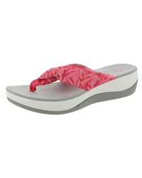 clarks pink ribbon flip flops