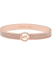 Michael Kors - Rose Gold-tone Brass Bangle Bracelet - Lyst