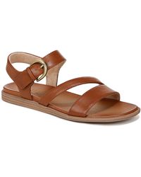 Naturalizer - Soul S Jayvee Strappy Flat Sandal Brown 6 W - Lyst