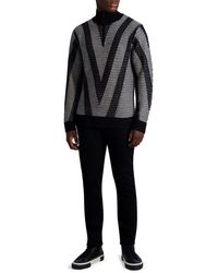 Karl Lagerfeld - Paris Jacquard Half Zip Sweater - Lyst