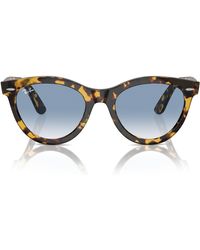 Ray-Ban - Rb2241f Wayfarer Way Low Bridge Fit Round Sunglasses - Lyst