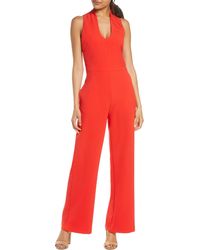 Vince Camuto - Petite Sleeveless Scoop Neck Crepe Jumpsuit - Lyst
