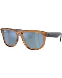 Ray-Ban - Occhiali da Sole BOYFRIEND REVERSE R0501S Transparent Light Brown/Light Blue 56/18/145 unisex - Lyst