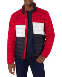 Tommy Hilfiger Men's Quilted Bomber Hoody Color Block