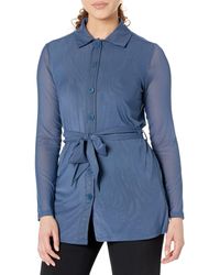 Calvin Klein - Casual Cardigan Belted Button Front Blouse - Lyst