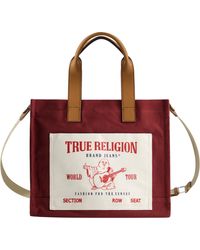 True Religion - Tote, Medium Travel Shoulder Bag With Adjustable Strap, Red - Lyst