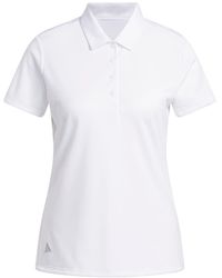 adidas - Standard Solid Performance Short Sleeve Polo Shirt White - Lyst