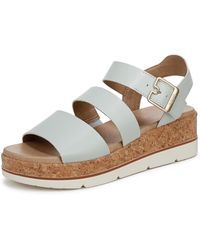 Dr. Scholls - S Once Twice Wedge Sandal Ocean Blue Smooth 9.5 M - Lyst