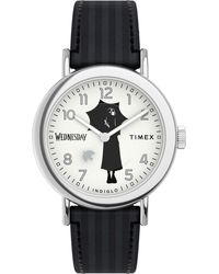 Timex - Black Strap White Dial Silver-tone - Lyst
