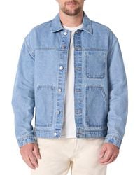 Amazon Essentials - Rigid Denim Relaxed-fit Utility Jacket - Lyst