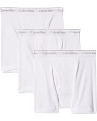 Calvin Klein - Low Rise - Trunks 3 Pack - Signature Waistband Elastic - White - Size - Lyst