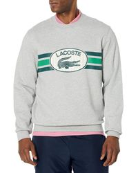 Lacoste - Classic Fit Chest Croc Crew Neck Sweatshirt - Lyst