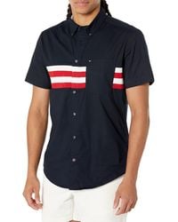 Tommy Hilfiger - Adaptive Slim Fit Double Stripe Short Sleeve Shirt - Lyst