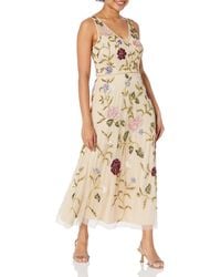 Adrianna Papell - Beaded Ankle Length Dress - Lyst