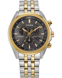 Citizen - Eco-drive Classic Chronograph Watch In Two Tone Stainless Steel With Perpetual Calendar - Lyst