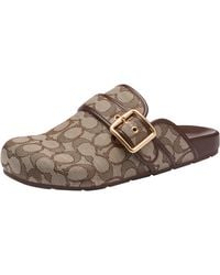 COACH - Archival Buckle Clog In Signature Jacquard - Lyst