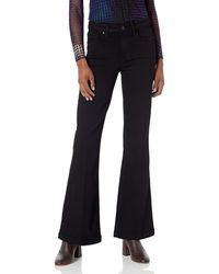 PAIGE - Genevieve 32" High Rise Flare Transcend In Black Shadow - Lyst