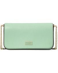 Kate Spade - Serena Saffiano Leather Flap Chain Wallet - Lyst
