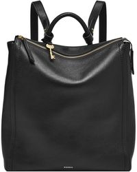 fossil women's parker leather convertible backpack purse handbag