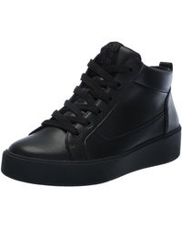 Naturalizer - S Morrison Mid High Top Fashion Casual Sneaker Black Leather/black Sole 5.5 M - Lyst