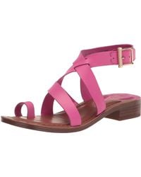 Franco Sarto - S Ina Strappy Sandal Pink Leather 5.5 M - Lyst