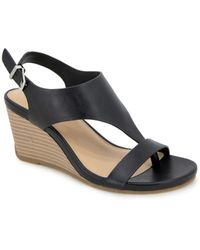 Kenneth Cole - Greatly Thong Wedge Sandal - Lyst