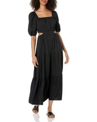 The Drop - Anaya Square Neck Cut-out Tiered Maxi Dress - Lyst