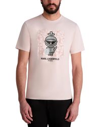 Karl Lagerfeld - Paris Short Sleeve Karl Knight Crewneck Graphic Design T-shirt - Lyst