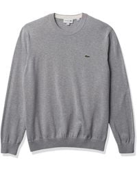 Lacoste - Long Sleeve Crew Neck Regular Fit Sweater - Lyst