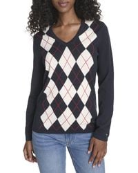 Tommy Hilfiger - Sportswear Argyle V-neck Ivy Sweater - Lyst