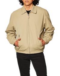London Mens Lamb Touch Perforated Zip Front Cropped Jacket 
