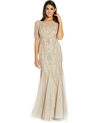 beaded godet gown