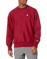 champion reverse weave crew red