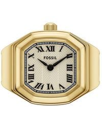 Fossil - Harlow Watch Ring Two-hand Gold-tone Stainless Steel Watch - Lyst