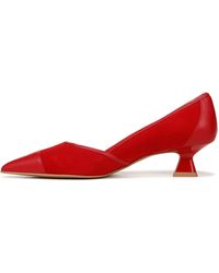 Franco Sarto - S Darcy Pointed Toe Kitten Heel Pumps Cherry Red Leather 8.5 M - Lyst