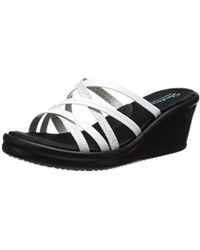 Skechers Neoprene Cali Rumblers-beautiful People Wedge Sandal in Black - Lyst
