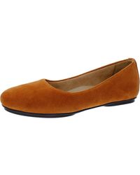 Naturalizer - S Maxwell Round Toe Comfortable Classic Slip On Ballet Flats ,mahogany Brown Leather,10 Narrow - Lyst