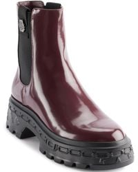Karl Lagerfeld - Paris Londyn Lug Sole Chelsea Boot With Logo Hardware Ankle - Lyst