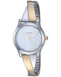Timex Essex Avenue Watch In Gold Brown Metallic Save