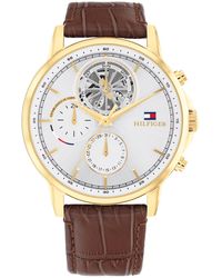 Tommy Hilfiger - Function Quartz Watch - Leather Strap Wristwatch For - Water Resistant Up To 5 Atm/50 Meters - Premium Fashion For Everyday - Lyst
